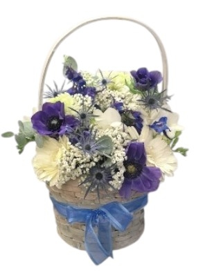 Beautiful in blue basket