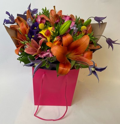 Bright florist choice bouquet