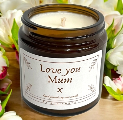 The Floral Collecton Love you mum candle