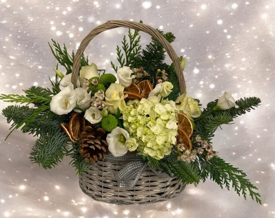 Winter Whites Florist Choice Basket