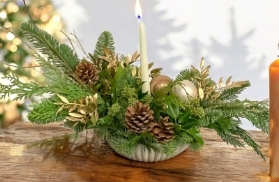 Gold Candle arrangement